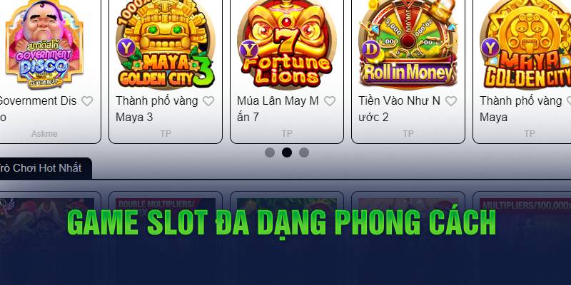 Game slot đa dạng phong cách hình ảnh 